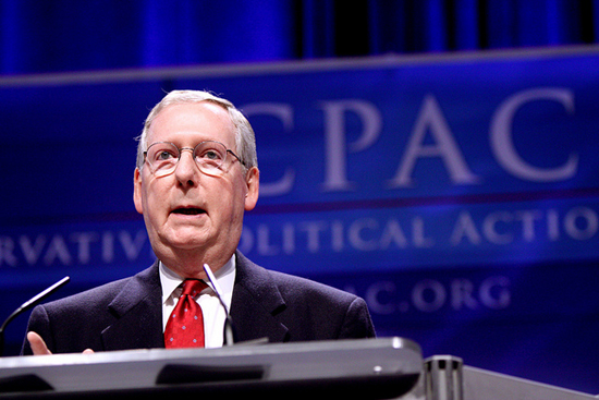 Mitch McConnell speaking at the CPAC 2011 conference. Photo CC 2.0 courtesy of Gage Skidmore. 