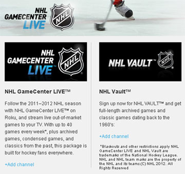 nhl gamecenter not working on codebox